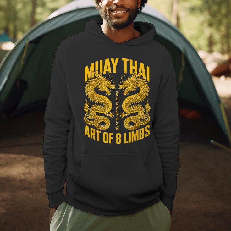 Muay Thai Dragons Thai Boxing Fighter Men Hoodie