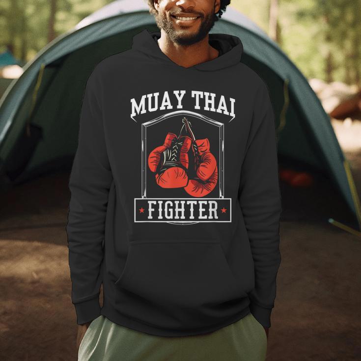 Muay Thai Fighter Hobby Boxing Martial Arts Men Hoodie