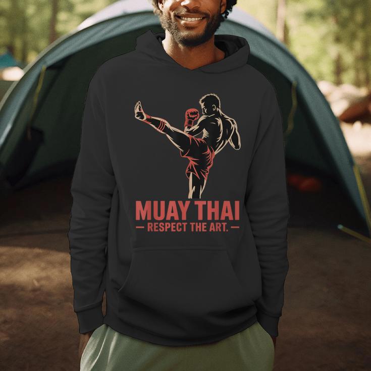 Muay Thai Respect The Art Martial Arts Kickboxing MMA Men Hoodie