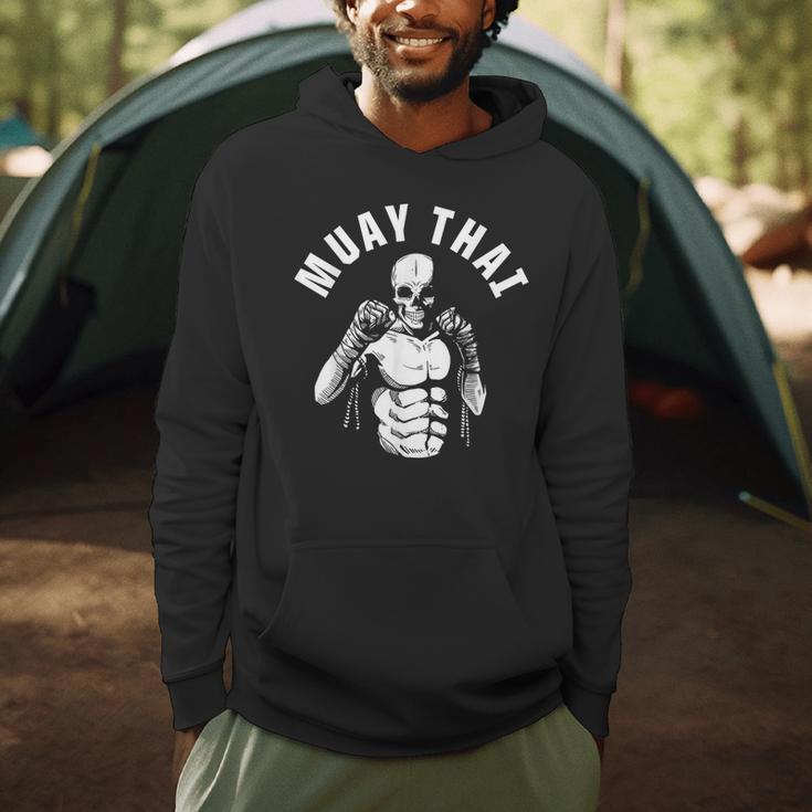Muay Thai Skeleton Fighter MMA Club Coach Martial Arts Fight Men Hoodie