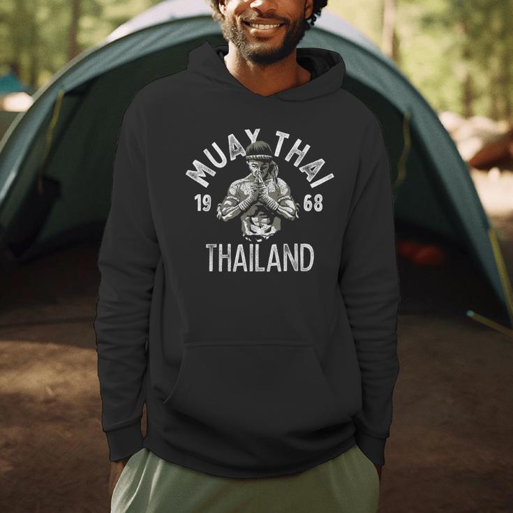 Muay Thai Thailand Vintage Tiger Fighter Training Small Men Hoodie