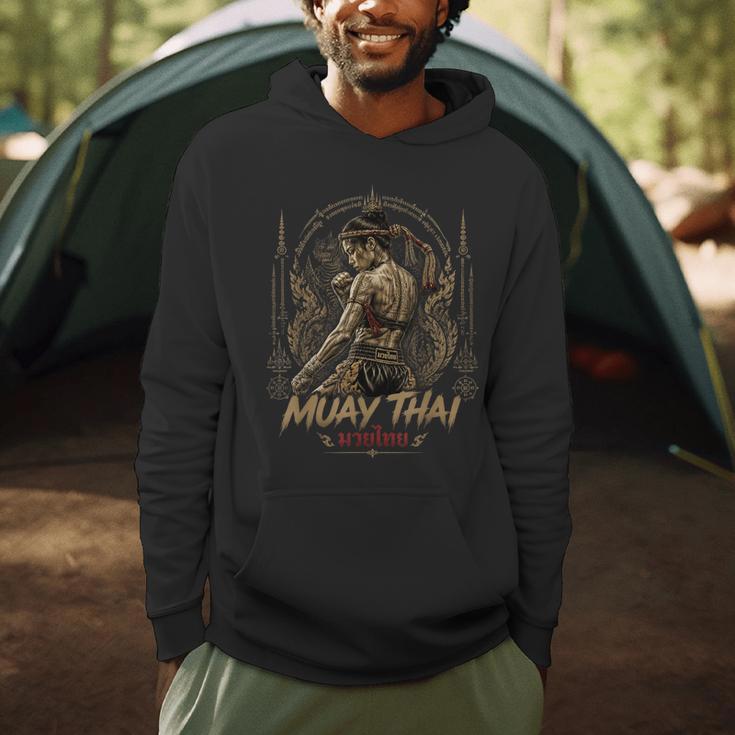 Old School Muay Thai Student Thai Boxing Fighter Men Hoodie Old School Muay Thai Student Thai Boxing Fighter Men Hoodie