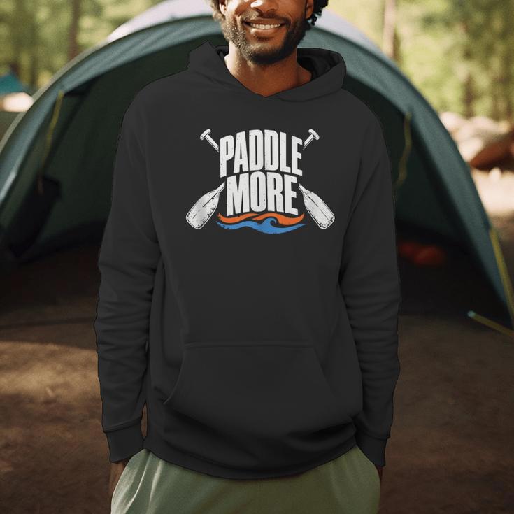 Paddle More Kayak Canoe Paddling Graphic Men Hoodie