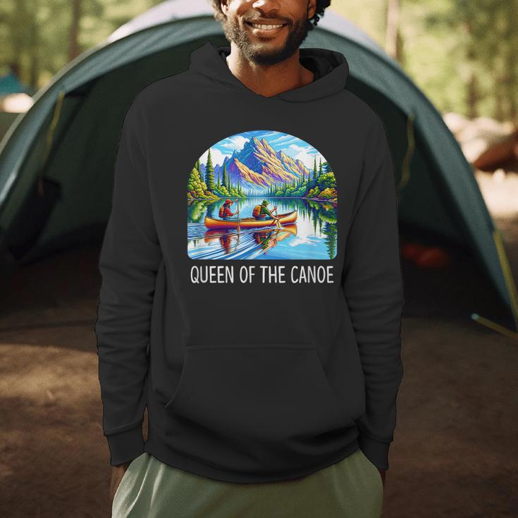 Queen Of The Canoe Canoeing Men Hoodie