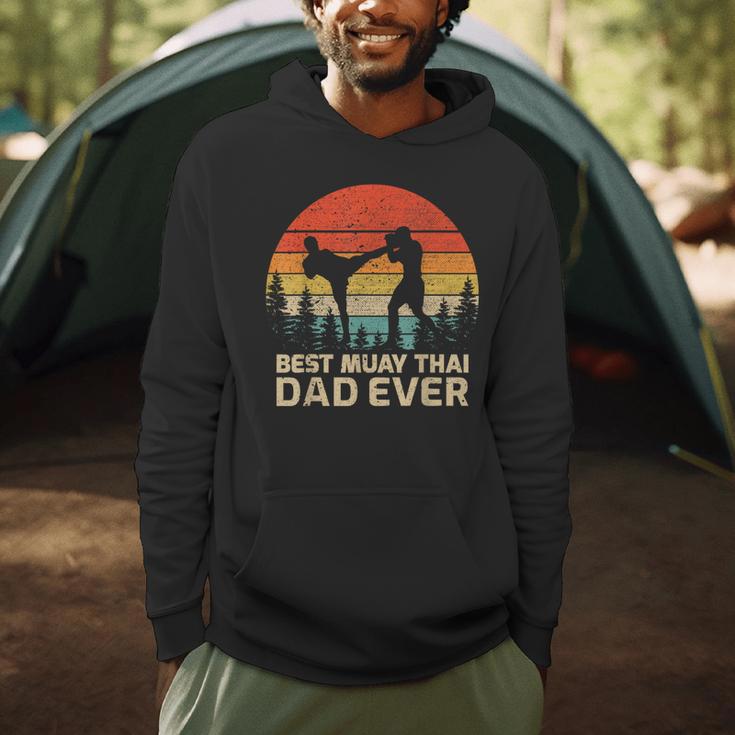 Retro Vintage Best Muay Thai Dad Ever Father's Day Men Hoodie