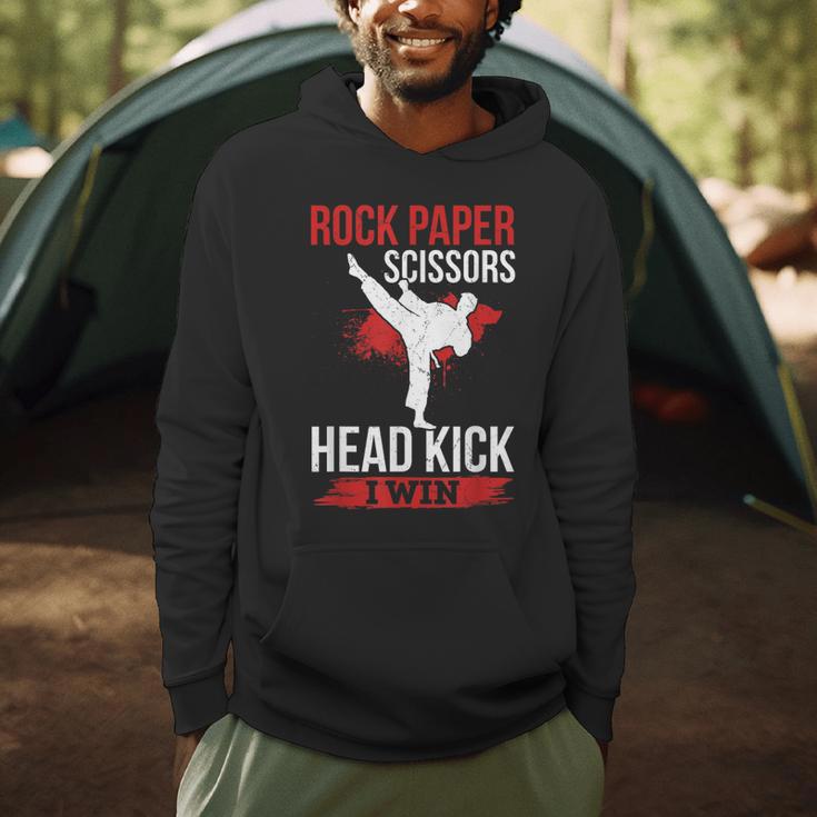 Rock Paper Scissors Head Kick I Win Muay Thai Men Hoodie Rock Paper Scissors Head Kick I Win Muay Thai Men Hoodie