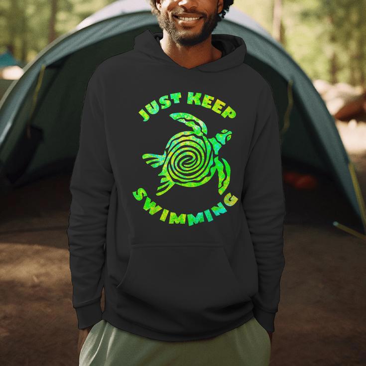 Sea Turtle Just Keep Swimming Ocean Beach Vacation Men Hoodie Sea Turtle Just Keep Swimming Ocean Beach Vacation Men Hoodie