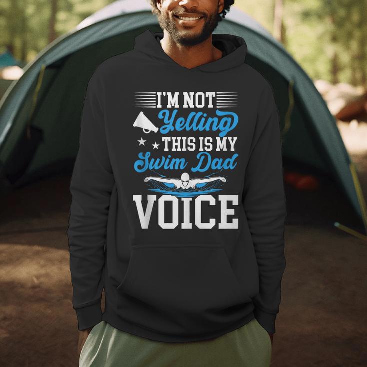 Swim Dad Voice Swimming Dad Of A Swimmer Father Men Hoodie