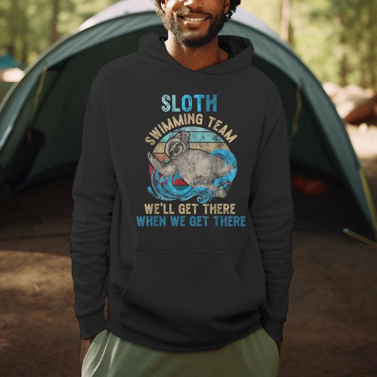 Swimmer Swim Sloth Swimming Team Retro Men Hoodie Swimmer Swim Sloth Swimming Team Retro Men Hoodie