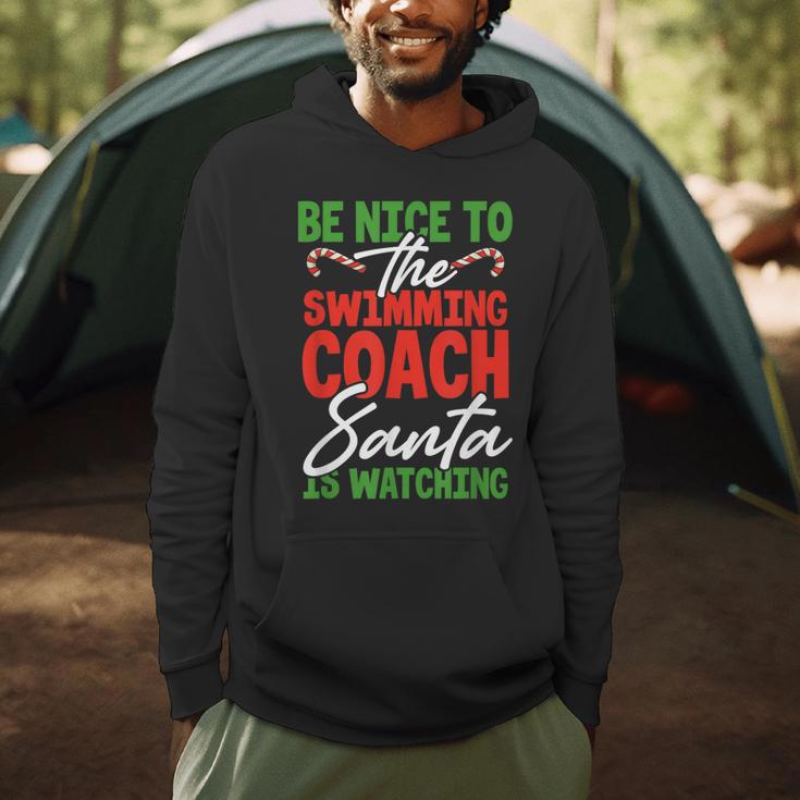 Swimming Coach Christmas Xmas Swimming Santa Men Hoodie Swimming Coach Christmas Xmas Swimming Santa Men Hoodie