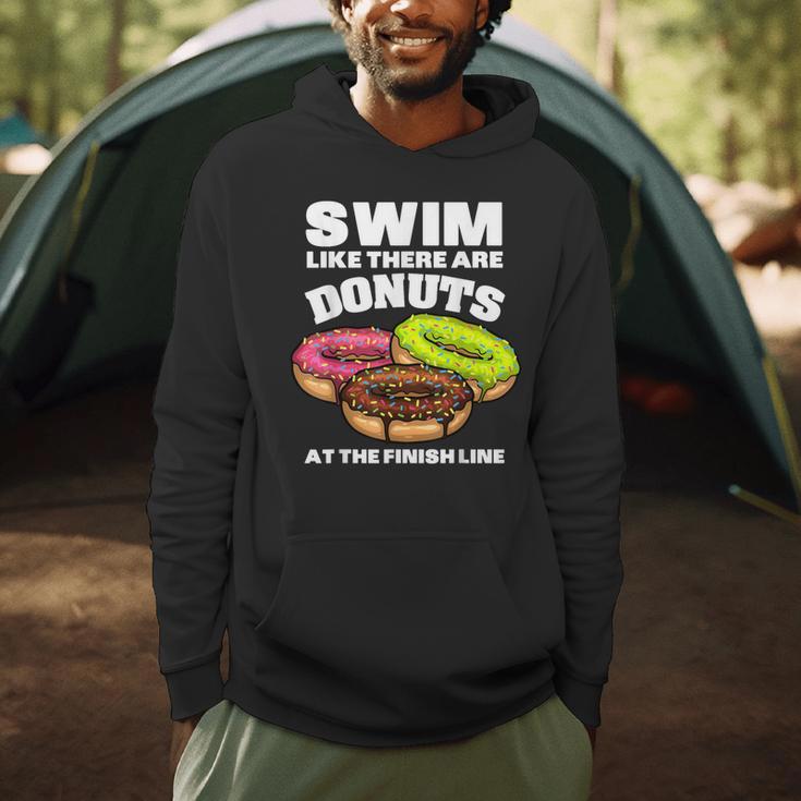 Swimming Donut Men Women Swimmer Sports Athlete Men Hoodie