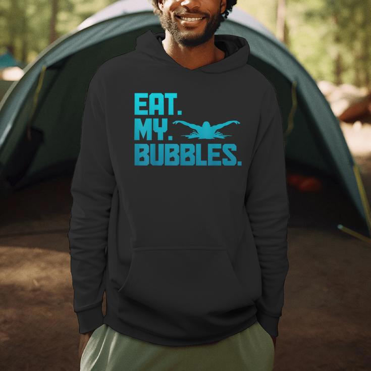 Swimming Eat My Bubbles Swimmer Swim Men Hoodie