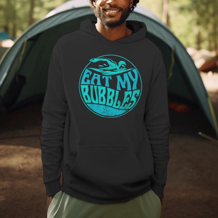 Swimming Quote For Swimmers Swim Team Eat My Bubbles Men Hoodie
