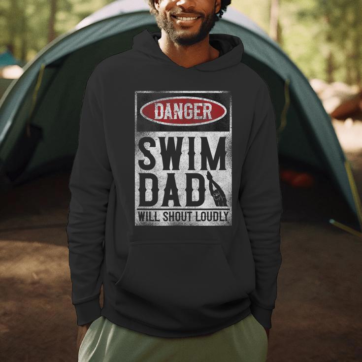 Swimming Swimmer DANGER Swim Dad Men Hoodie Swimming Swimmer DANGER Swim Dad Men Hoodie