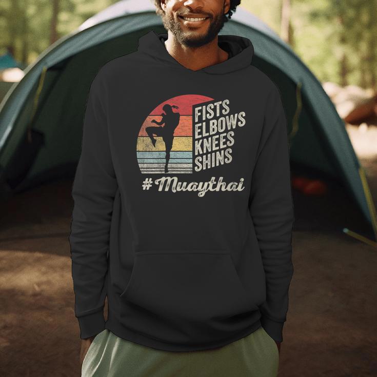 Women's Muay Thai Martial Arts Fighter Retro Vintage Sunset Graphic Men Hoodie Women's Muay Thai Martial Arts Fighter Retro Vintage Sunset Graphic Men Hoodie