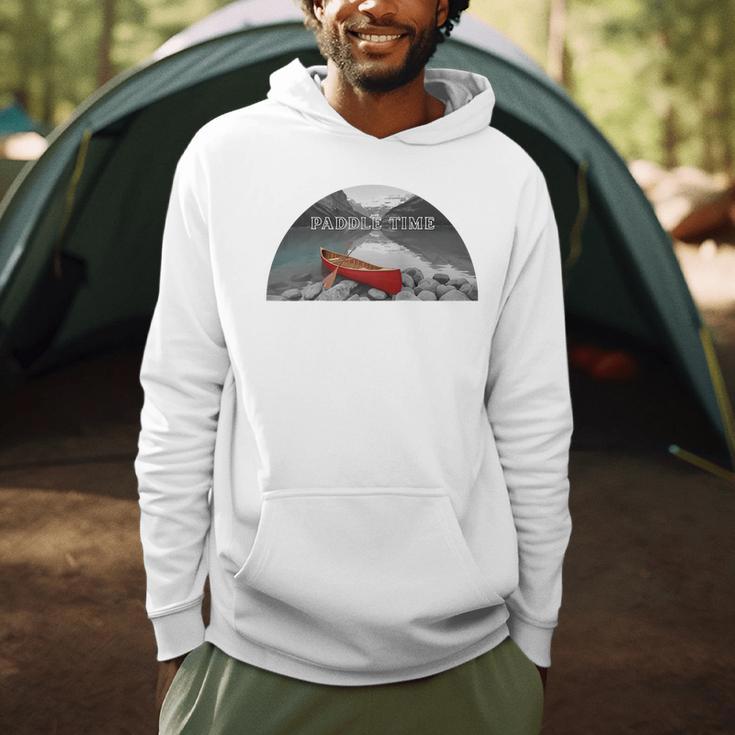 Canoe Lover Time To Paddle Raglan Baseball Tee Men Hoodie