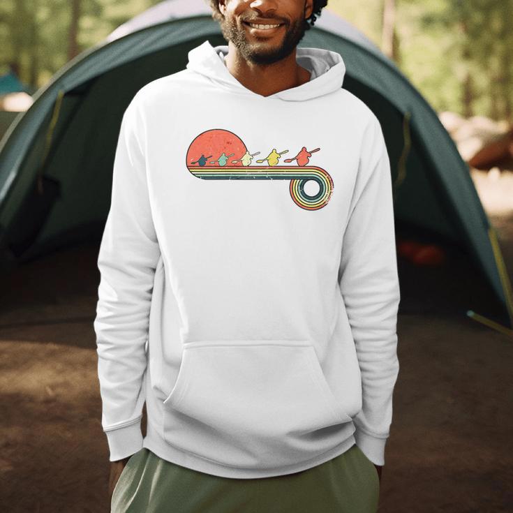 Canoe Retro Vintage Sunset Rainbow Raglan Baseball Tee Men Hoodie