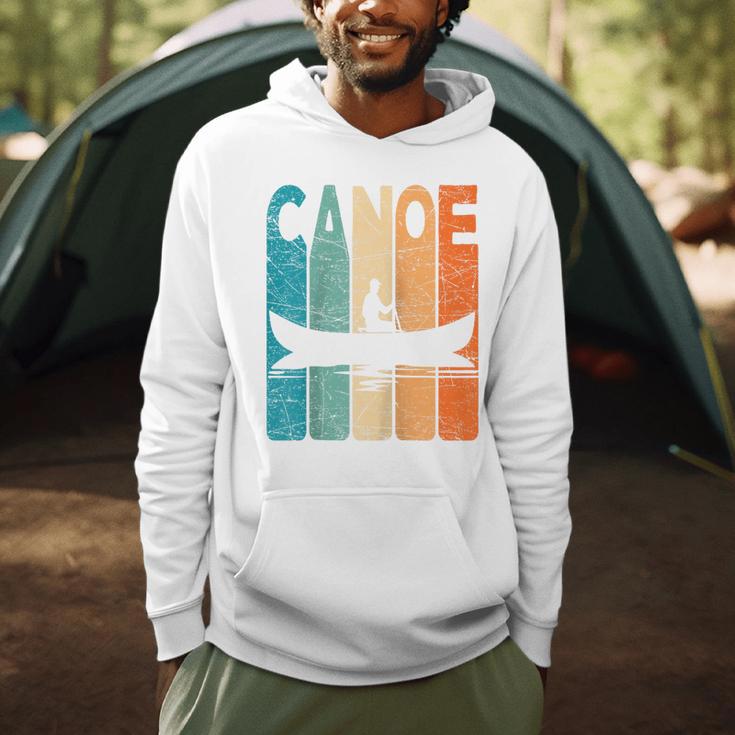 Canoe Vintage Canoeing Retro Canoe Paddling Raglan Baseball Tee Men Hoodie