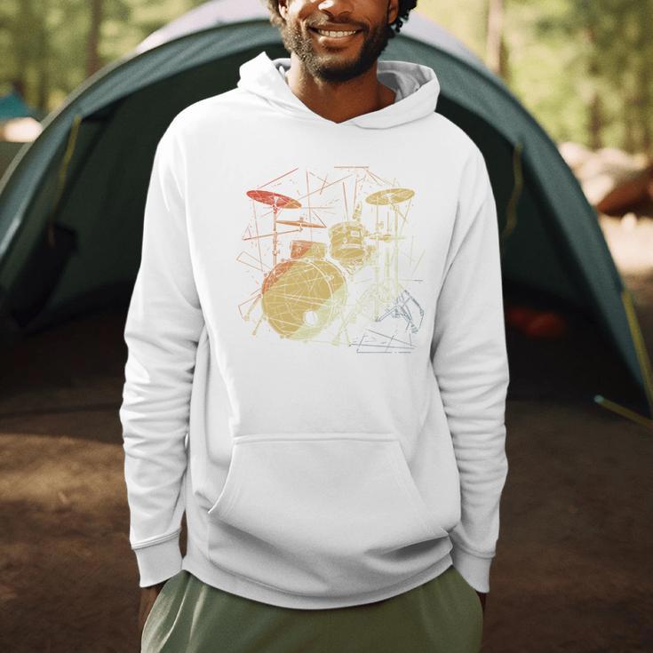 Drum Kit Retrowave Drums Men Hoodie Drum Kit Retrowave Drums Men Hoodie