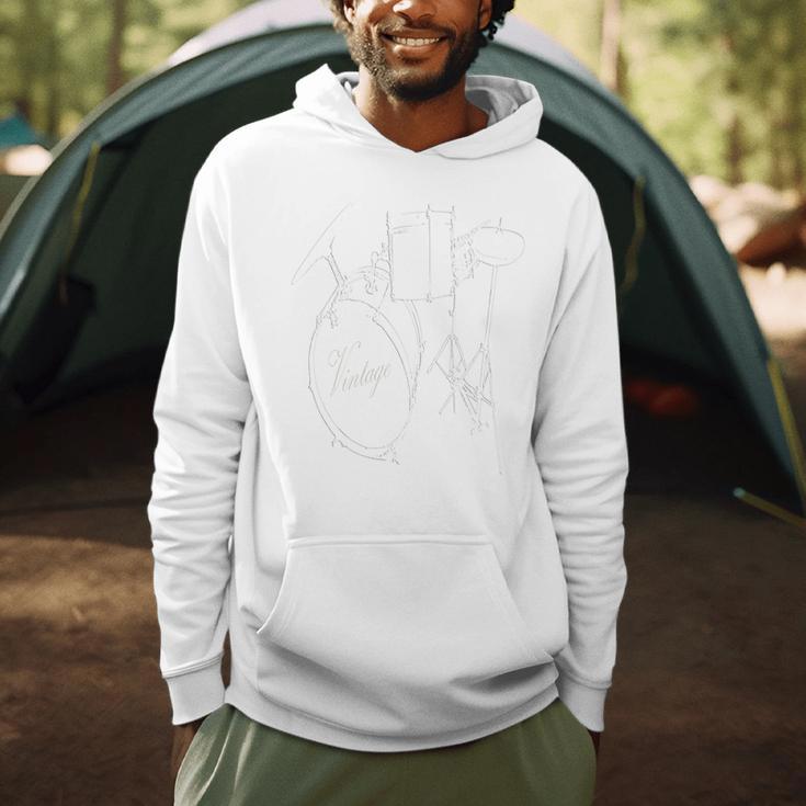 Drum Kit Vintage Drum Set Drummer Men Hoodie Drum Kit Vintage Drum Set Drummer Men Hoodie