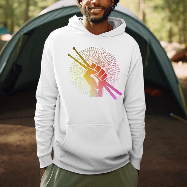 Drummer Drumsticks Fist Drum Kit Sweatshirt Men Hoodie Drummer Drumsticks Fist Drum Kit Sweatshirt Men Hoodie