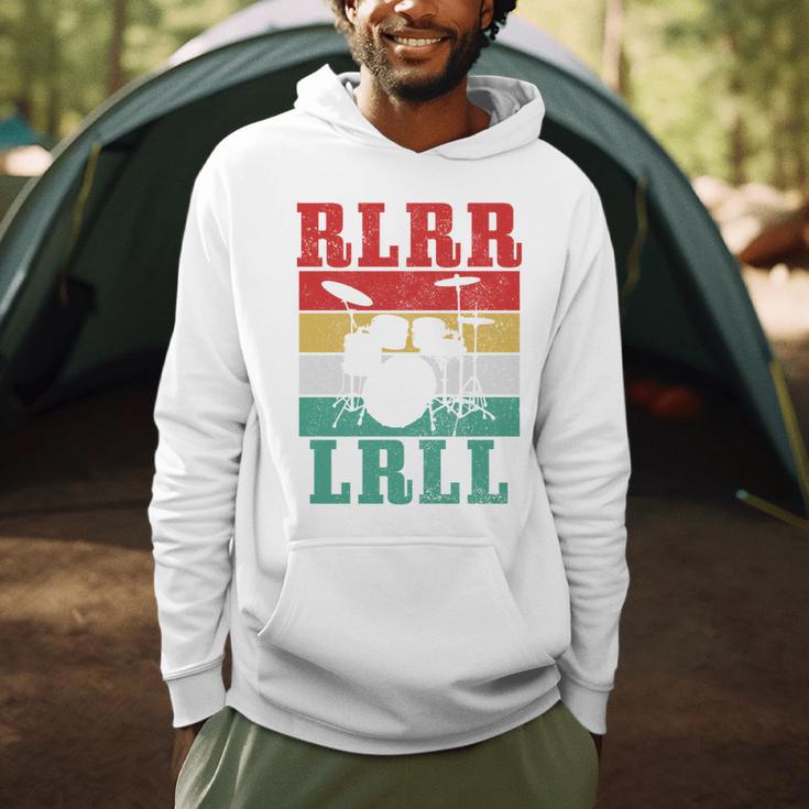 Drummer RLRR LRLL Vintage Drum Kit Sweatshirt Men Hoodie