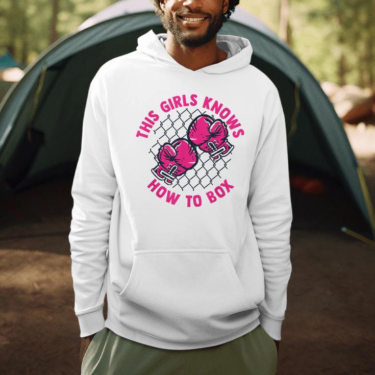 This Girl Knows How To Box Muay Thai Kickboxer Fan Boxing Men Hoodie
