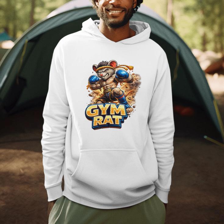 Gym Rat Kickboxing Nak Muay Thai Boxing Fighter Men Hoodie