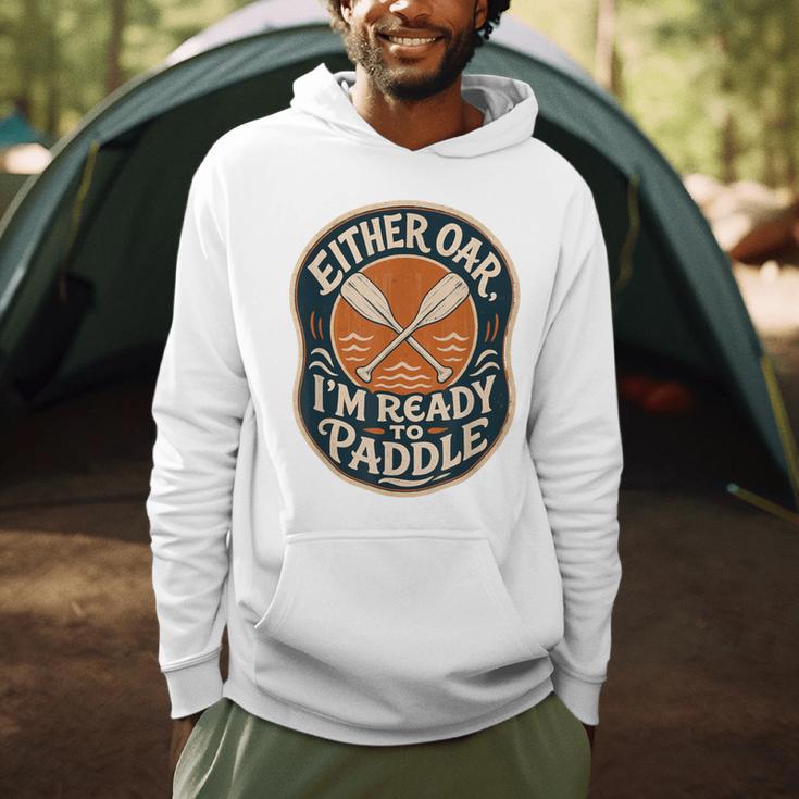 Kayak Canoe Paddle Either Oar Men Hoodie