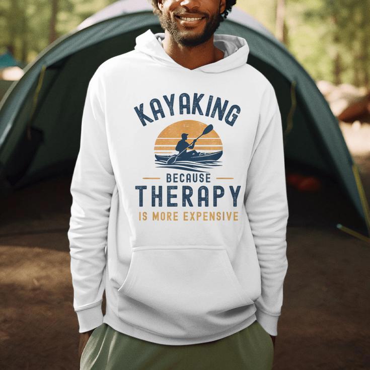 Kayaking Therapy Kayaker Canoe Paddle Lake River Men Hoodie