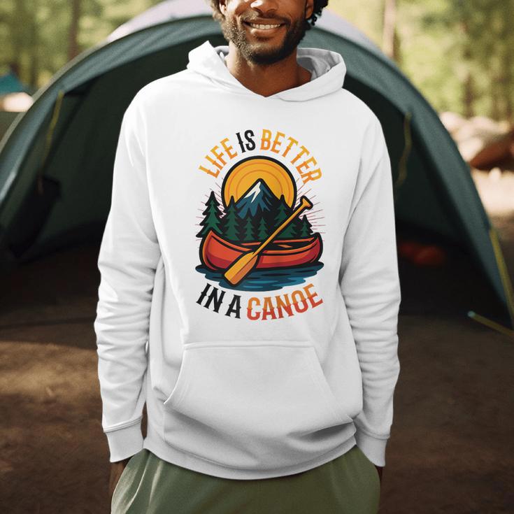 Life Is Better In A Canoe Canoeing Raglan Baseball Tee Men Hoodie