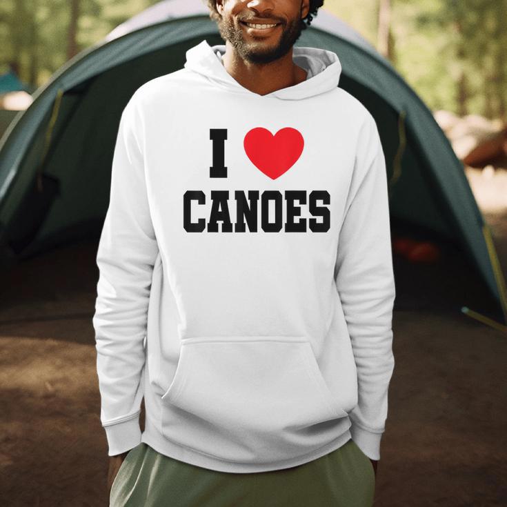 I Love Canoes Men Hoodie