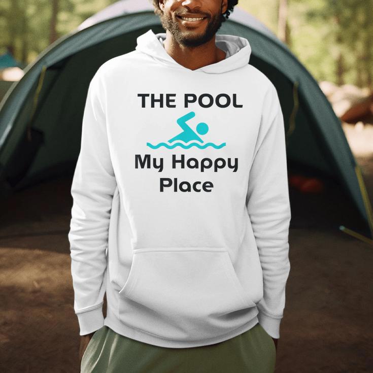 The Pool Is My Happy Place Swimming Quote Men Hoodie The Pool Is My Happy Place Swimming Quote Men Hoodie