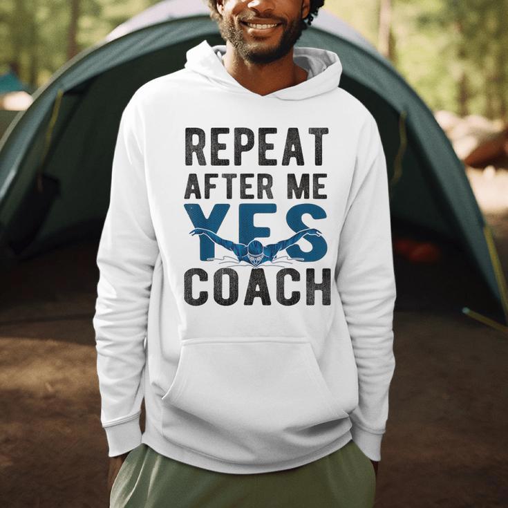 Repeat Yes Swim Coach Swimming Coach Men Hoodie