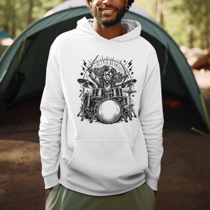 Spaniel Rock Drum Kit Men Hoodie