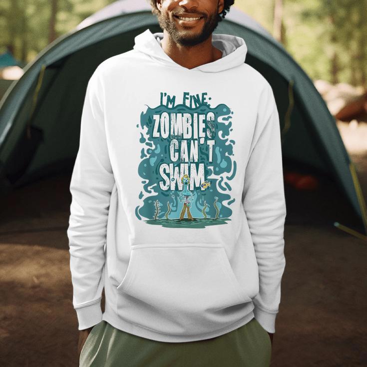 Swimming Quote Zombies Can't Swim For Swimmer Men Hoodie