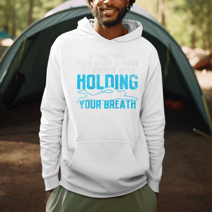 Swimming Swimmer Raglan Baseball Tee Men Hoodie