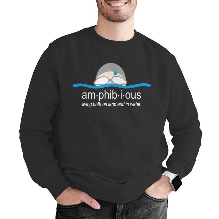 Amphibious Swimming Men Graphic Sweatshirt Amphibious Swimming Men Graphic Sweatshirt