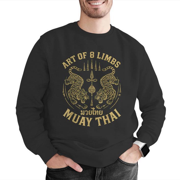 Art Of 8 Limbs MMA Tiger Muay Thai Fighter Muay Thai Men Graphic Sweatshirt