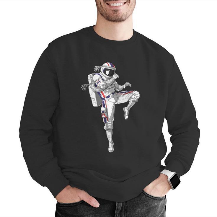 Astronaut Muay Thai Boxing Karate Kickboxing Martial Arts Men Graphic Sweatshirt