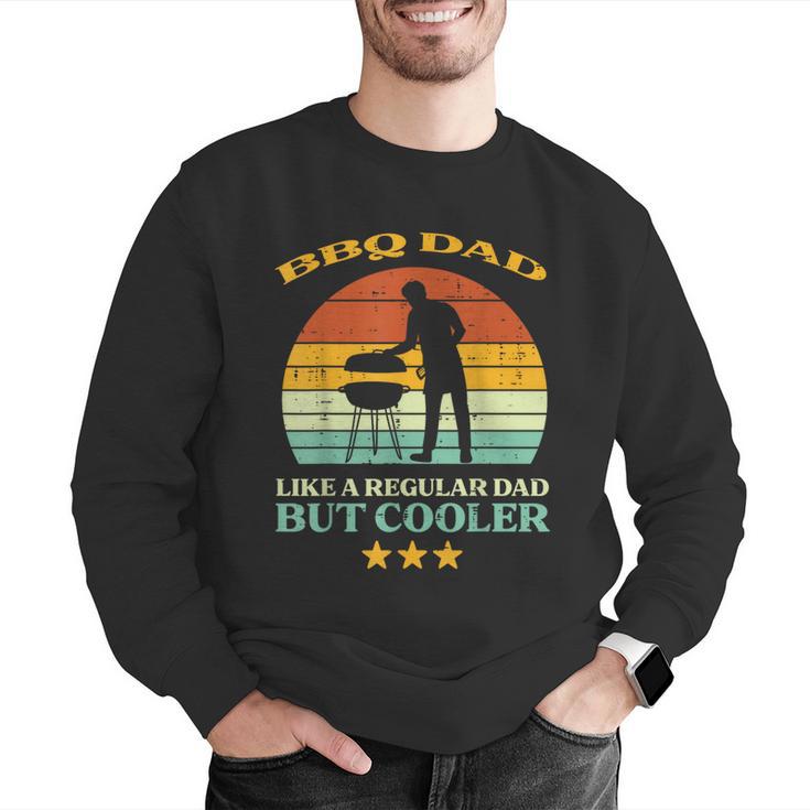 Bbq Dad Cooler Retro Barbecue Grill Fathers Day Daddy Papa Men Graphic Sweatshirt