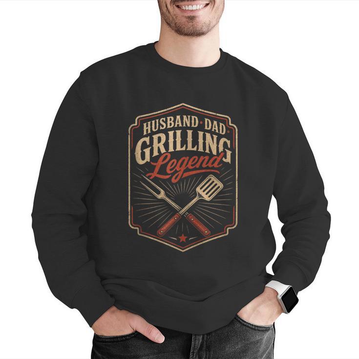 BBQ Dad Husband Dad Grilling Legend Men Graphic Sweatshirt BBQ Dad Husband Dad Grilling Legend Men Graphic Sweatshirt