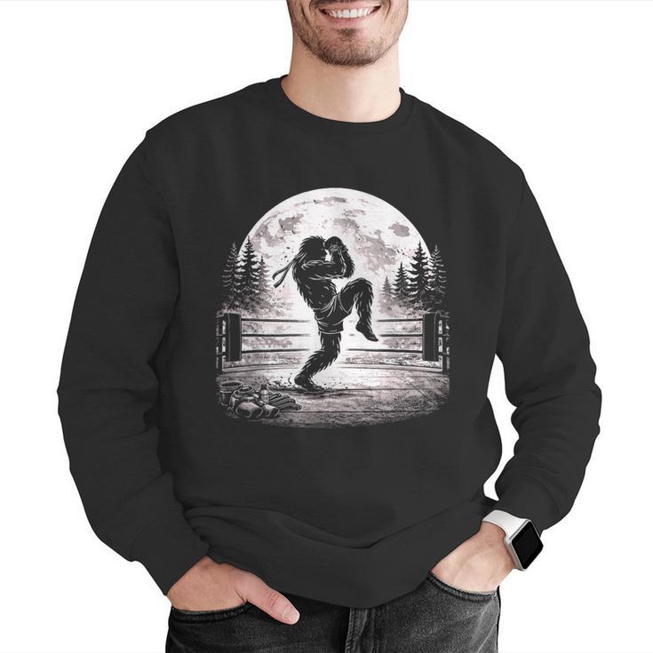 Bigfoot Muay Thai Boxer Martial Arts Sasquatch Men Graphic Sweatshirt Bigfoot Muay Thai Boxer Martial Arts Sasquatch Men Graphic Sweatshirt