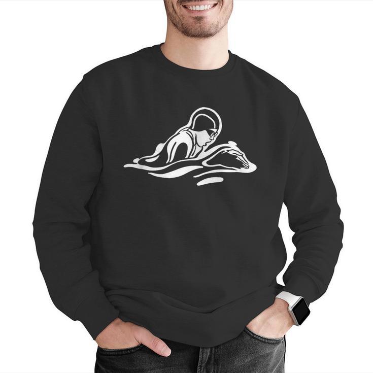 Breaststroke Swimming Stylized Design For Swimmers Men Graphic Sweatshirt Breaststroke Swimming Stylized Design For Swimmers Men Graphic Sweatshirt