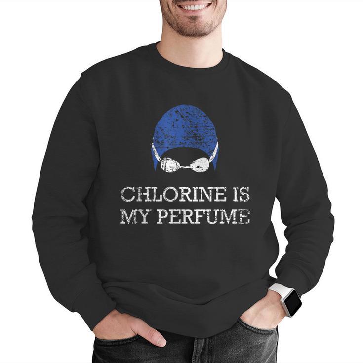 Chlorine Is My Perfume Shirt Swim Swimming Men Graphic Sweatshirt
