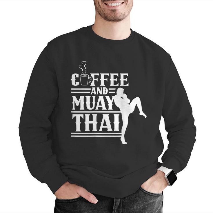 Coffee And Muay Thai Martial Arts Boxing Hobby Fighter Men Graphic Sweatshirt Coffee And Muay Thai Martial Arts Boxing Hobby Fighter Men Graphic Sweatshirt