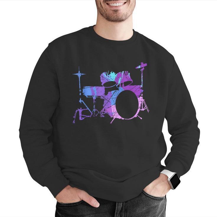 Cool Drum Kit Percussion Vintage Retro Drummer Costume Men Graphic Sweatshirt Cool Drum Kit Percussion Vintage Retro Drummer Costume Men Graphic Sweatshirt