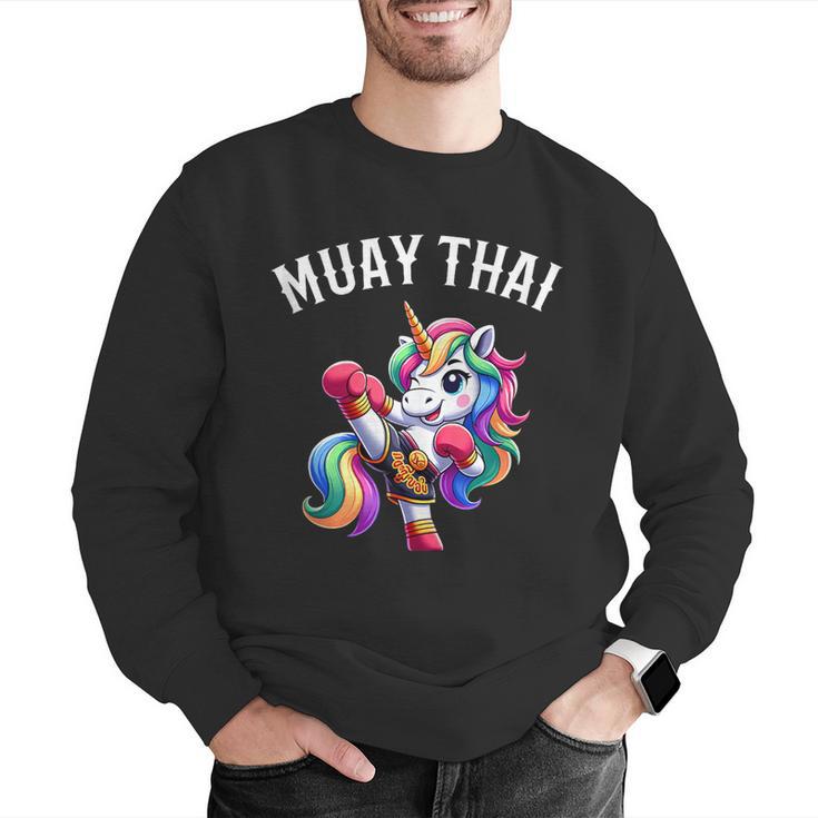 Cute Muay Thai Unicorn Men Graphic Sweatshirt Cute Muay Thai Unicorn Men Graphic Sweatshirt