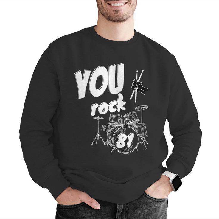 Drum Kit Drummer 81 Years 81st Birthday Men Women Men Graphic Sweatshirt Drum Kit Drummer 81 Years 81st Birthday Men Women Men Graphic Sweatshirt