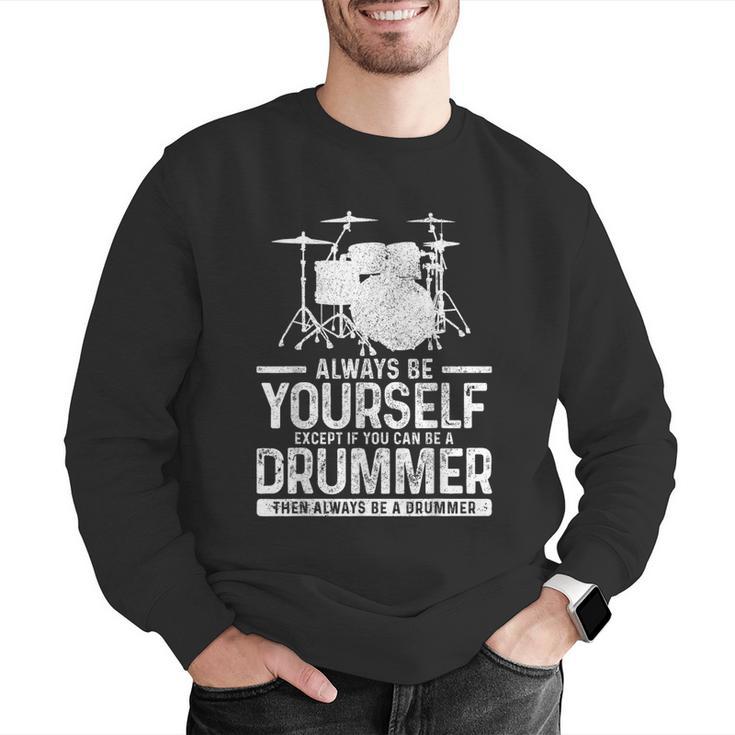 Drummer Drum Kit Saying Drummer Men Graphic Sweatshirt